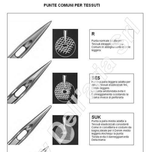 PUNTE COMUNI PER TESSUTI